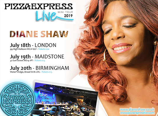 Diane Shaw Pizza Express Tour 2019